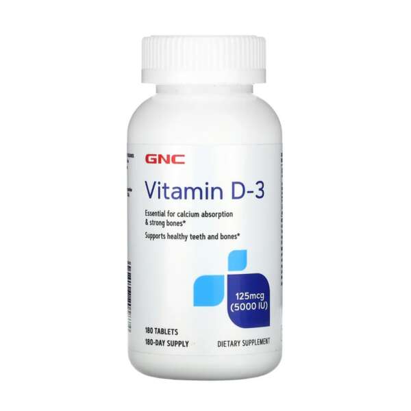 GNC Vitamin D3 5000 IU  180 Ct