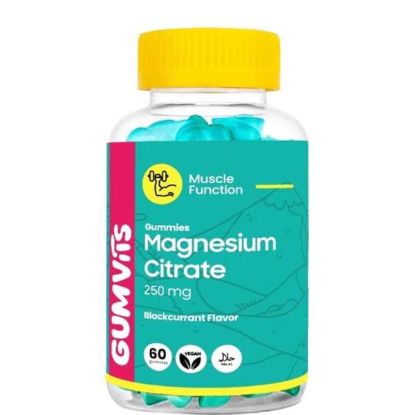 Gumvits Magnesium Citrate 250mg Gummies  60 Ct