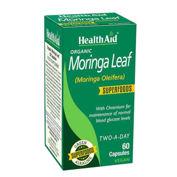 HealthAid Organic Moringa Leaf  60 Ct