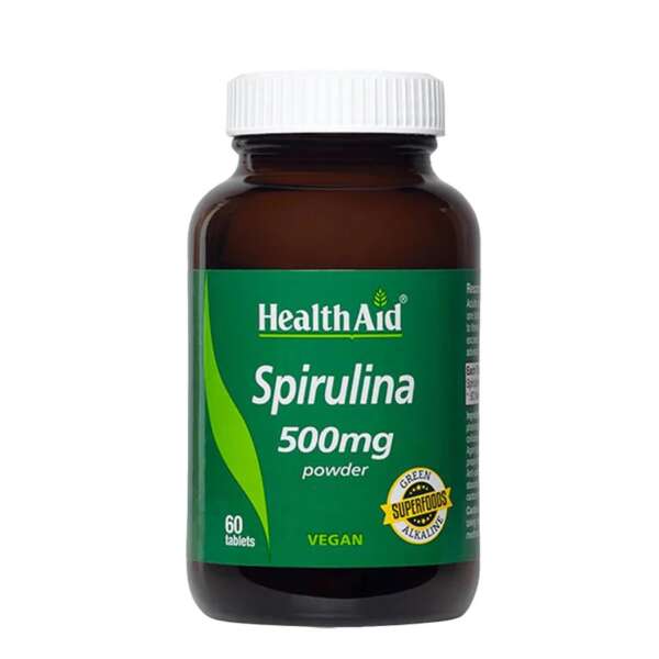 HealthAid Spirulina 500mg  60 Ct