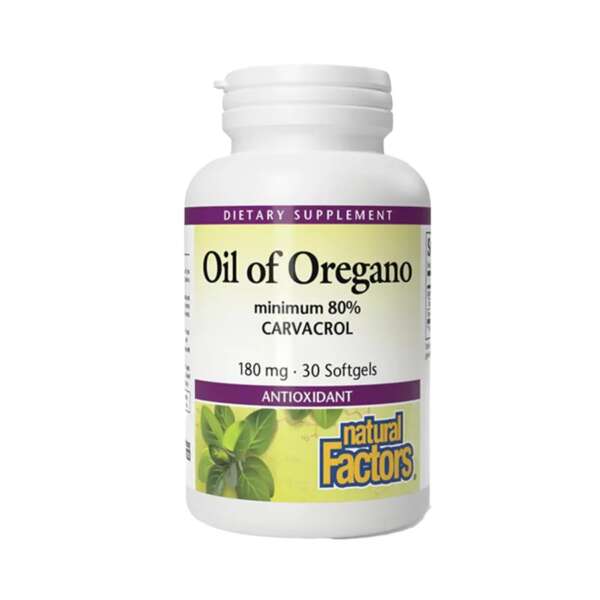 Natural Factors Oil of Oregano 180mg   30 Ct