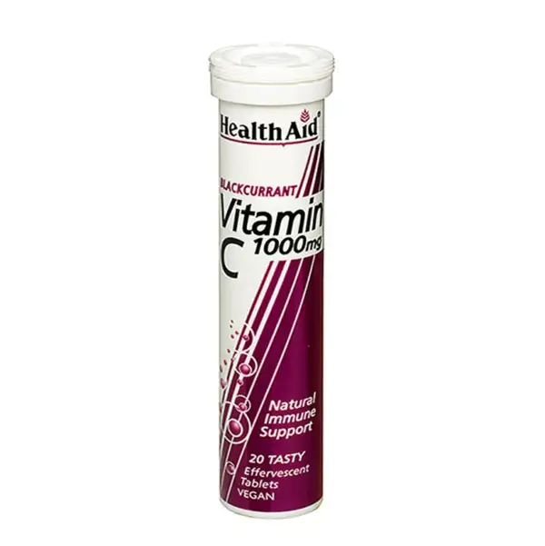 HealthAid Vitamin C 1000mg Effervescent (Blackcurrant)  20 Ct