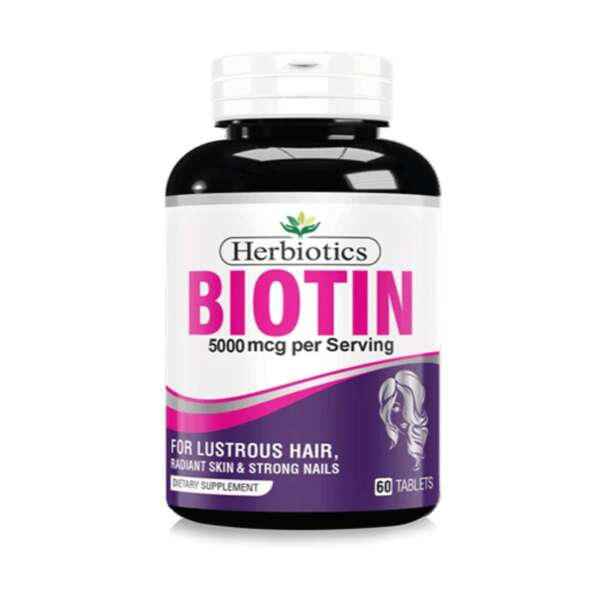Herbiotics Biotin 5000 mcg  60 Ct