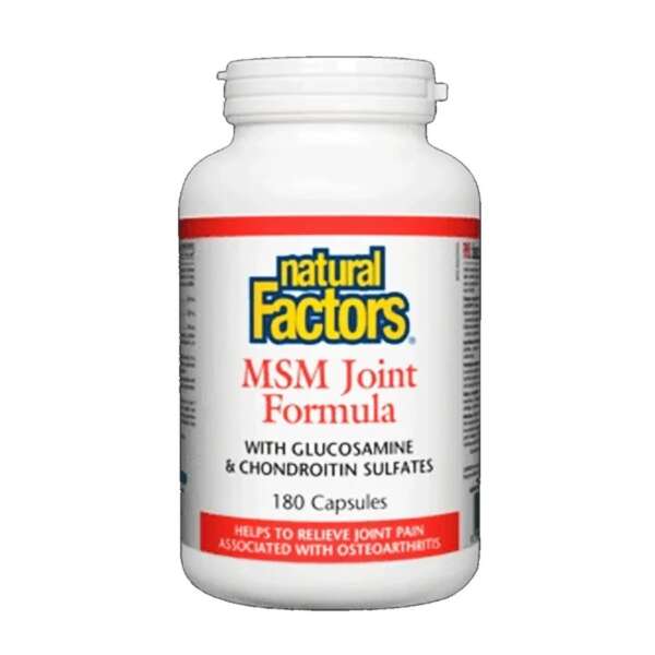 Natural Factors MSM Joint Formula with Glucosamine & Chondroitin Sulfate  180 Ct